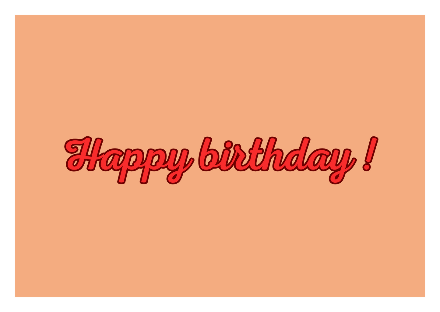 Cartão - Happy Birthday