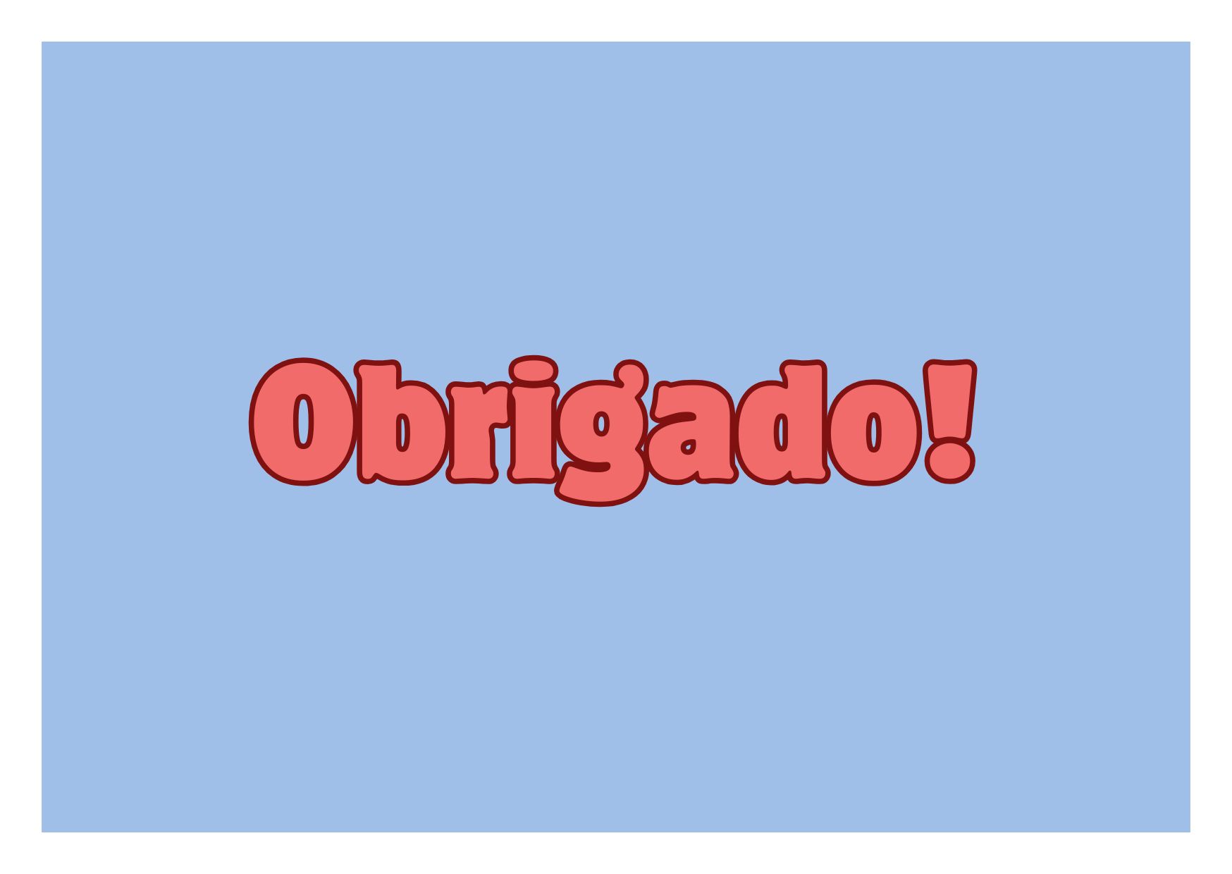 Cartão - Obrigado