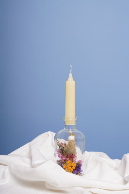 Dry Flower Candle Holder